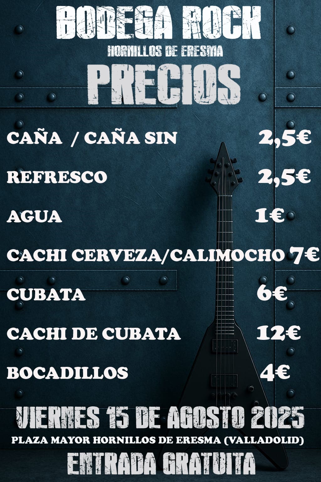 Precios Bodega Rock