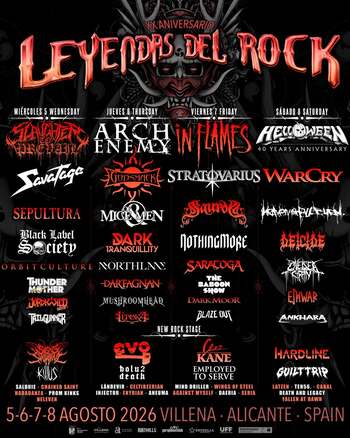 Cartel del Leyendas del Rock 2026 Cartel del Leyendas del Rock 2026